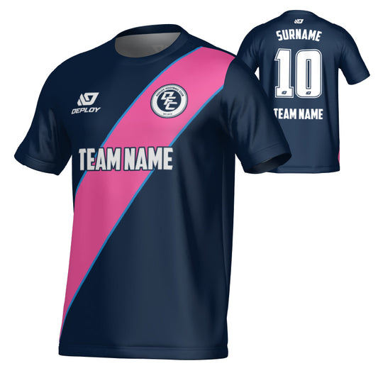 Sash Jersey - Navy & Pink