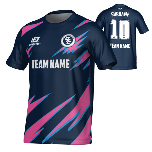 Sharp Jersey - Navy & Pink