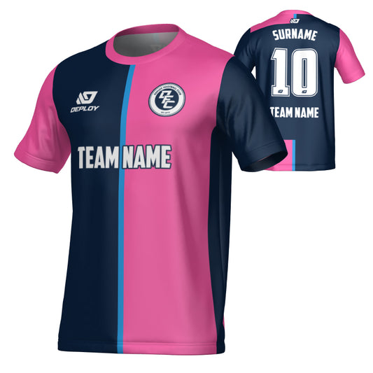 Split Jersey - Navy & Pink