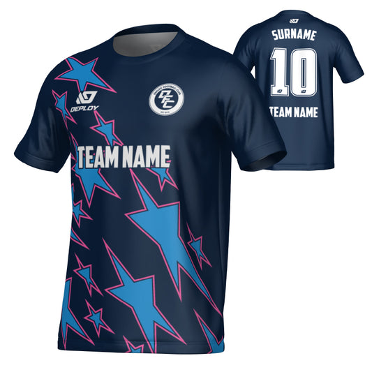 Stars Jersey - Navy & Pink