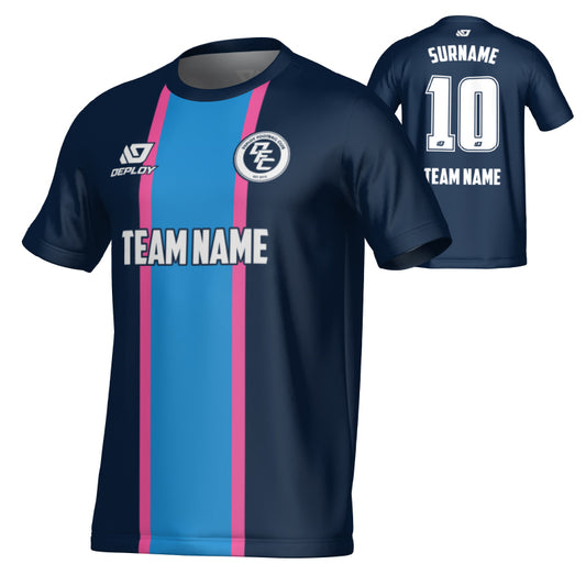 Stripe Jersey - Navy & Pink