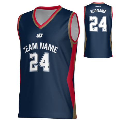 Arrow Basketball Jersey - Navy & Red