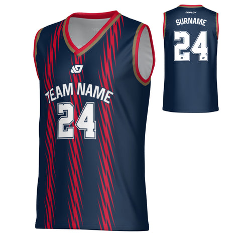 Torrent Basketball Jersey - Navy & Red