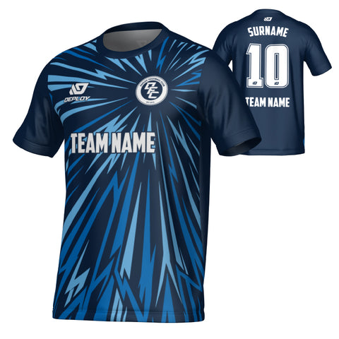 Burst Jersey - Navy & Sky Blue