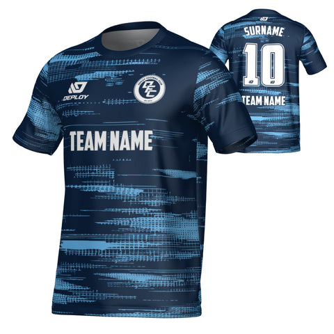 Distort Jersey - Navy & Sky Blue