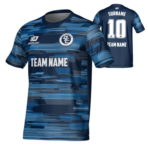 Glitch Jersey - Navy & Sky Blue