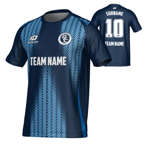 Half Tone Jersey - Navy & Sky Blue
