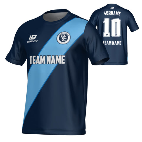 Sash Jersey - Navy & Sky Blue