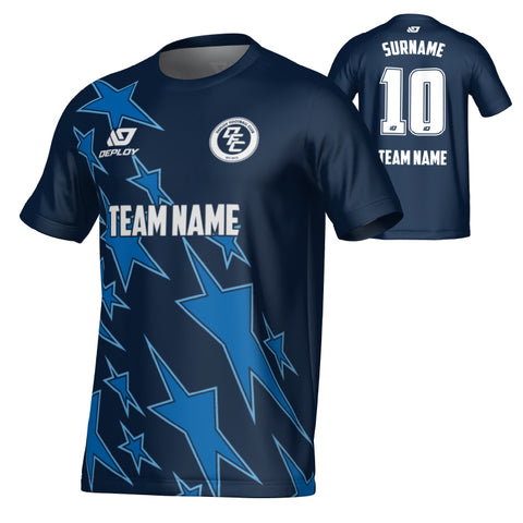 Stars Jersey - Navy & Sky Blue