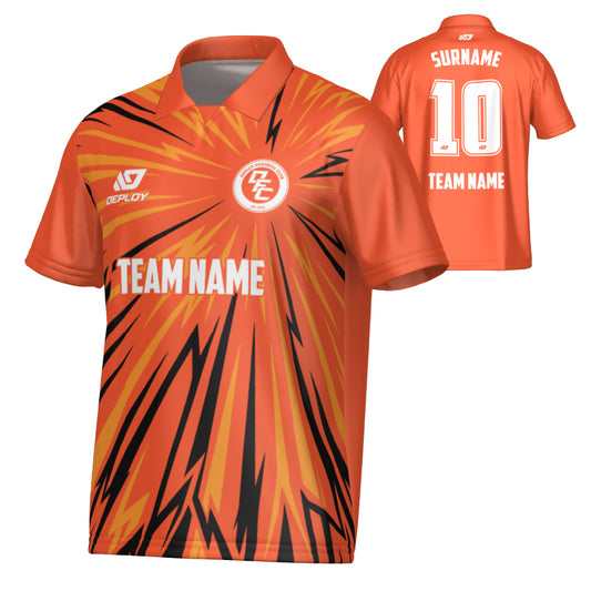 Burst Collared Jersey - Orange