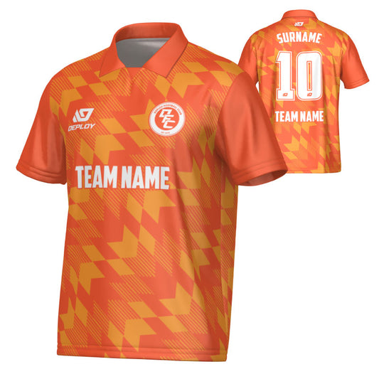 Leaves Collared Jersey - Orange