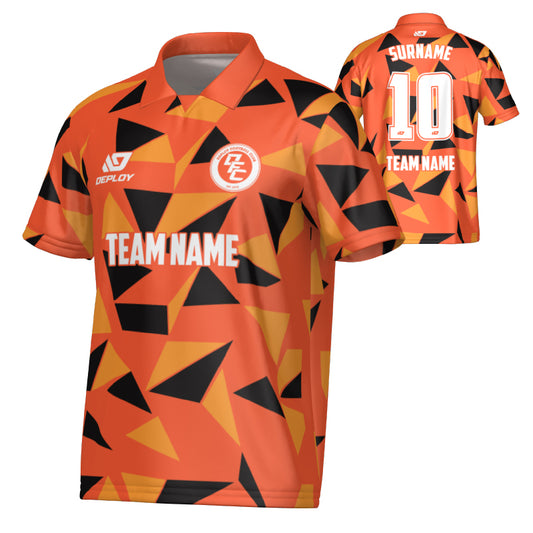 Shards Collared Jersey - Orange