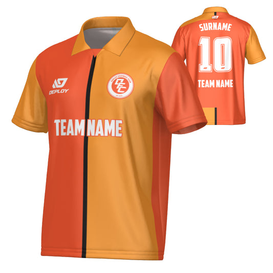 Split Collared Jersey - Orange