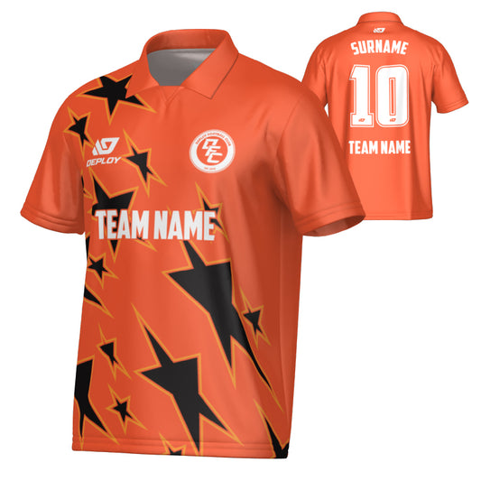 Stars Collared Jersey - Orange