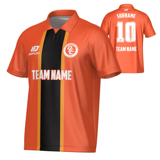 Stripe Collared Jersey - Orange