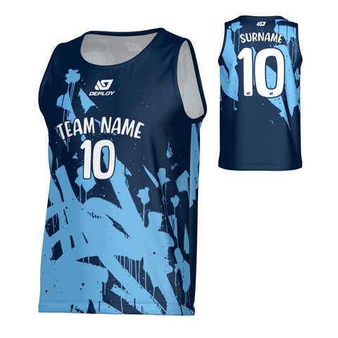 Paint Sports Singlet - Navy