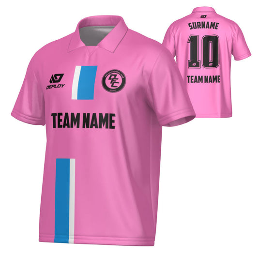 Block Collared Jersey - Pink