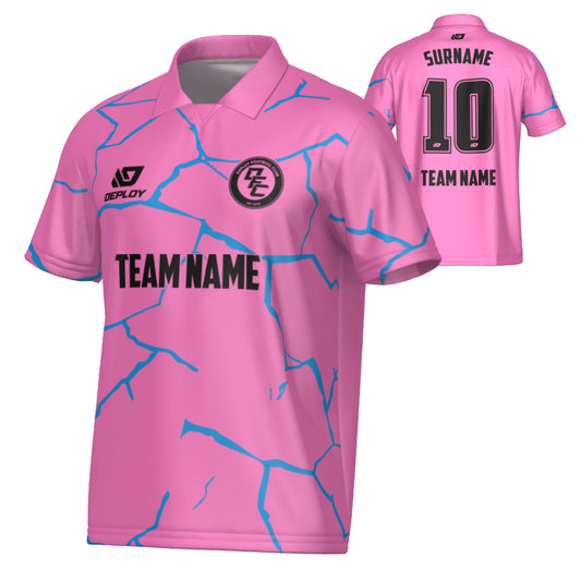 Cracks Collared Jersey - Pink