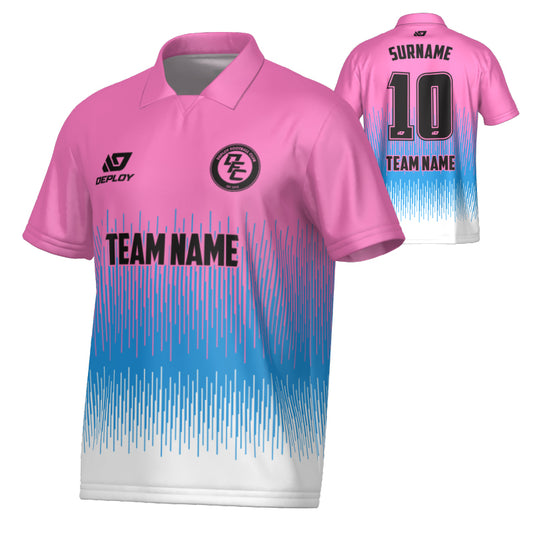 Fade Collared Jersey - Pink