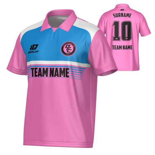 Horizon Collared Jersey - Pink
