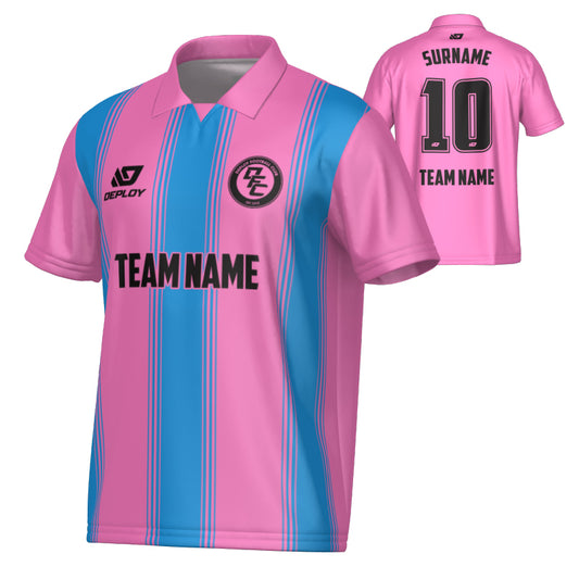 Pillars Collared Jersey - Pink
