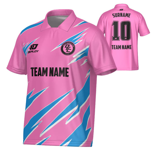 Sharp Collared Jersey - Pink