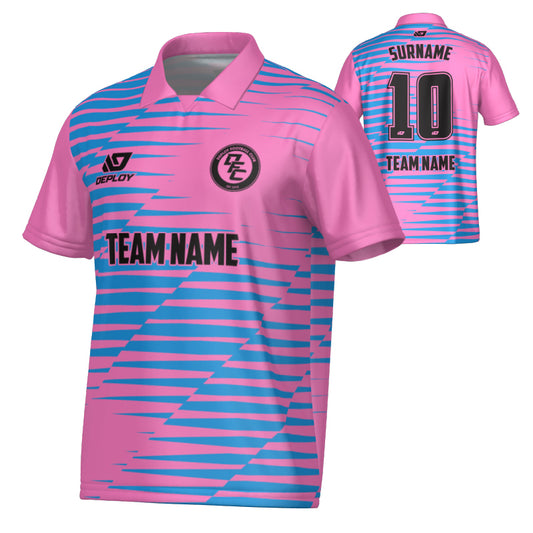 Static Collared Jersey - Pink