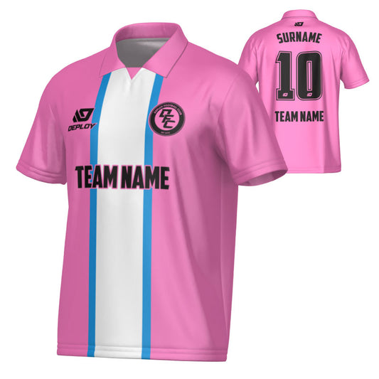 Stripe Collared Jersey - Pink