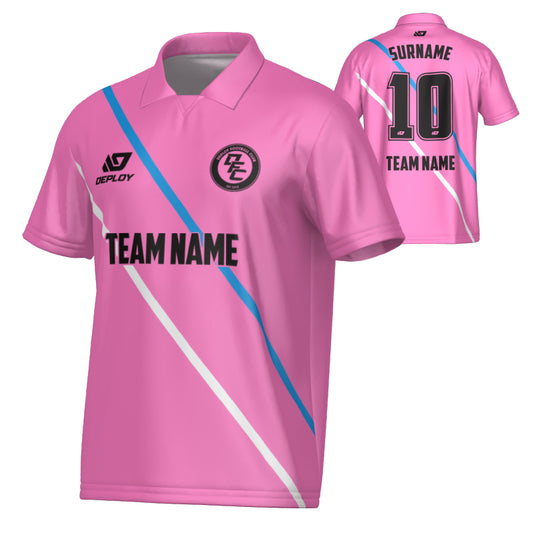 Tracks Collared Jersey - Pink