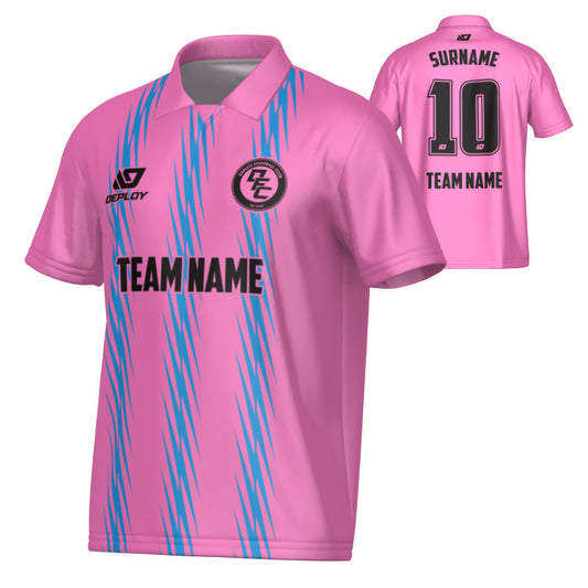 Zig Zag Collared Jersey - Pink