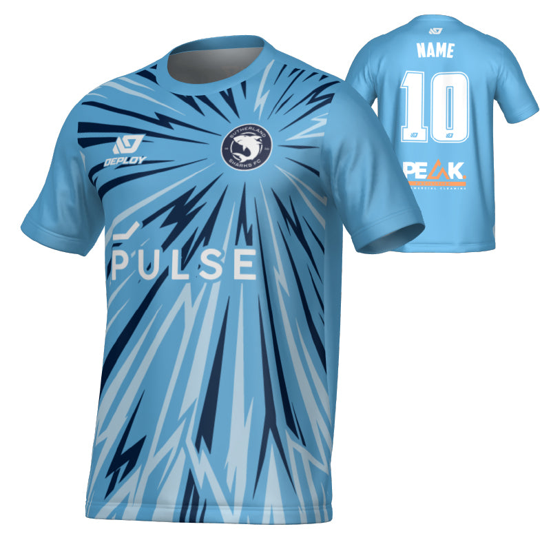 SUTHERLAND SHARKS SUMMER - BURST - SKY BLUE