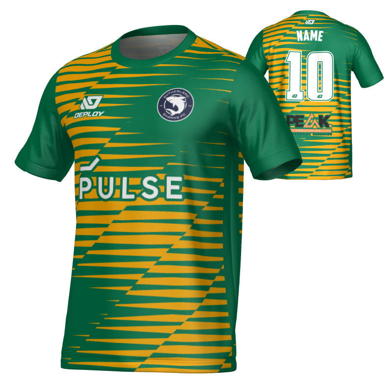 SUTHERLAND SHARKS SUMMER - STATIC - GREEN & YELLOW