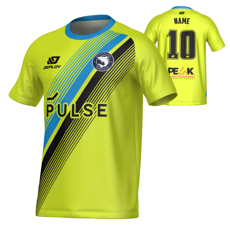 SUTHERLAND SHARKS SUMMER - VELOCITY - NEON YELLOW