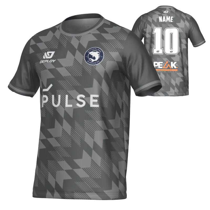 SUTHERLAND SHARKS SUMMER - LEAVES - GREY