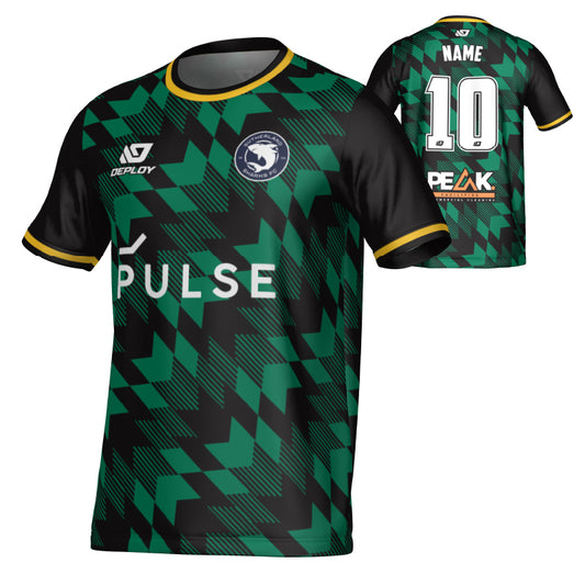 SUTHERLAND SHARKS SUMMER - LEAVES - GREEN & BLACK