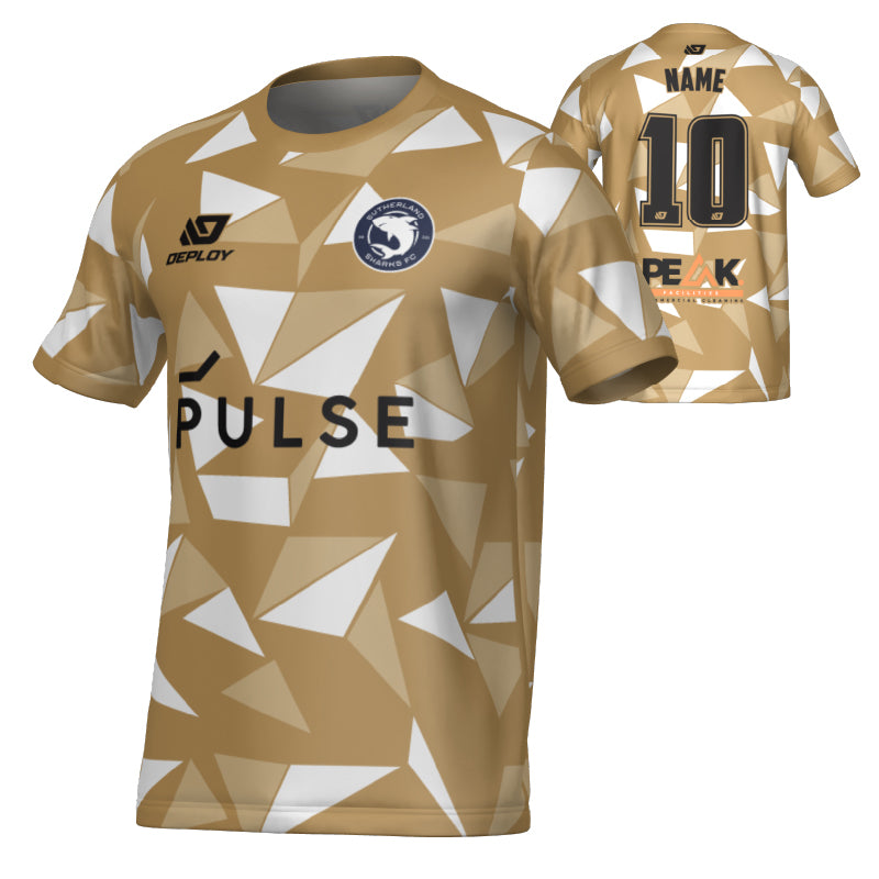 SUTHERLAND SHARKS SUMMER - SHARDS - VEGAS GOLD & WHITE