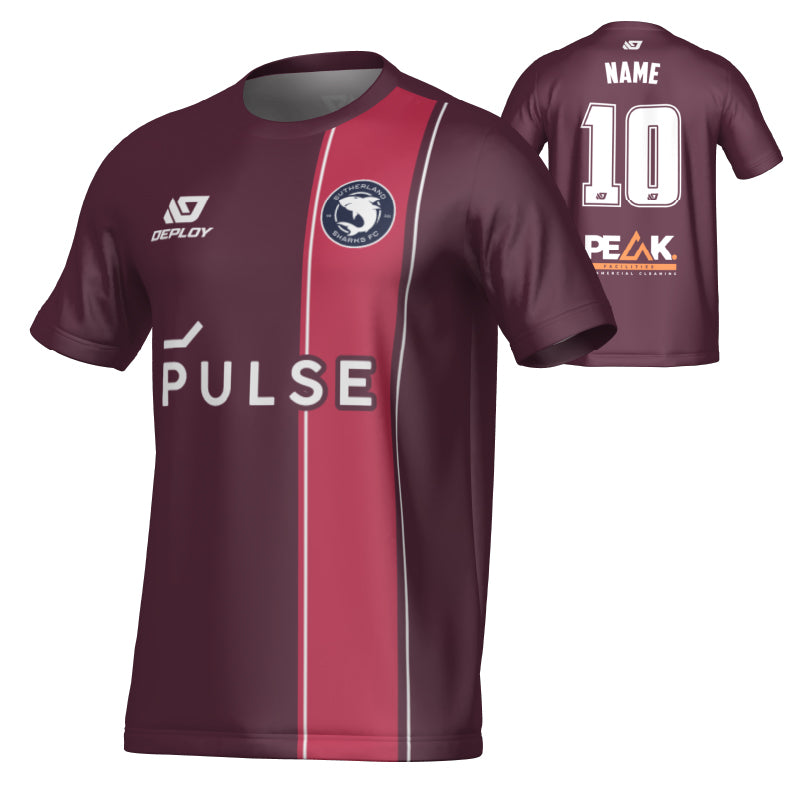 SUTHERLAND SHARKS SUMMER - EDGE - MAROON
