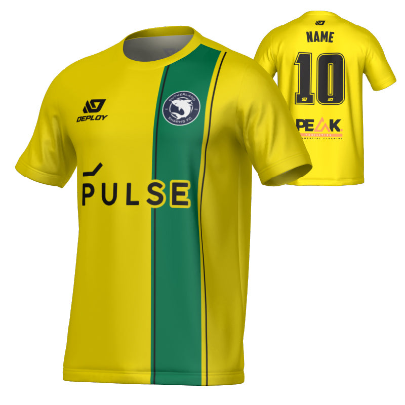SUTHERLAND SHARKS SUMMER - EDGE - GOLD & GREEN