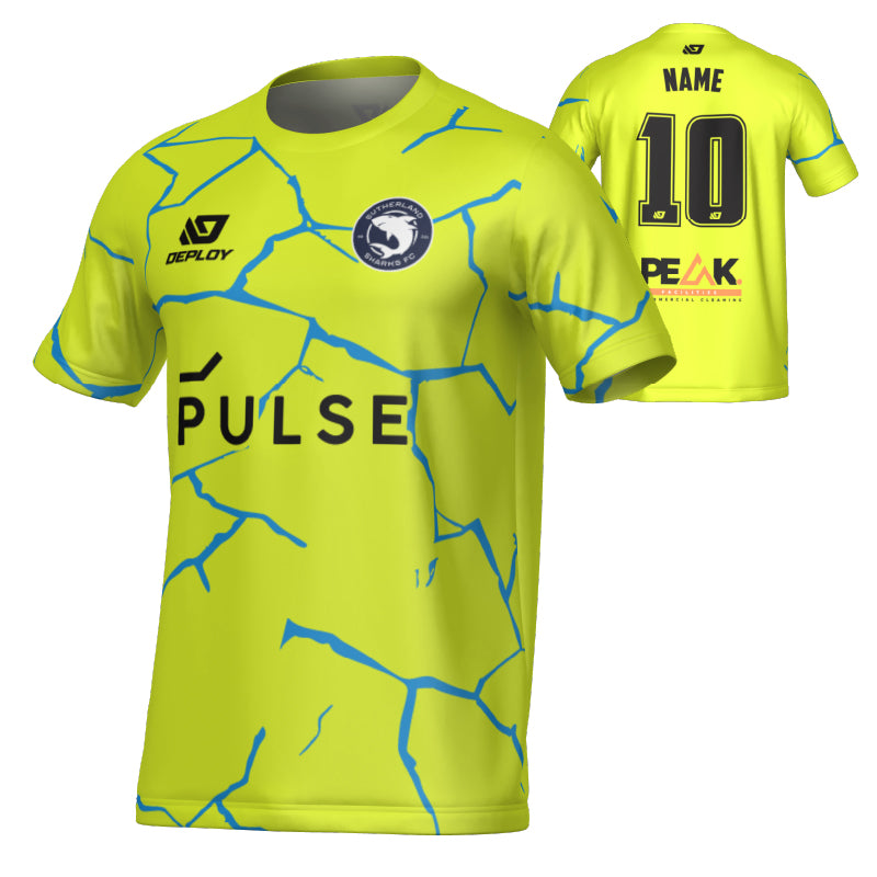 SUTHERLAND SHARKS SUMMER - CRACKS - NEON YELLOW