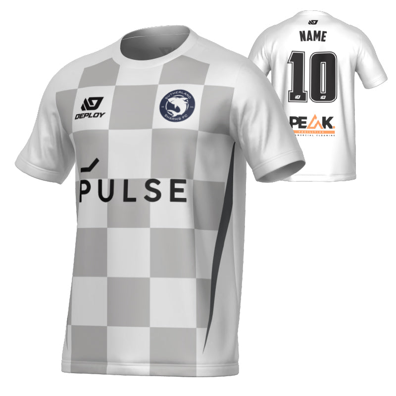 SUTHERLAND SHARKS SUMMER - CHECKERS - WHITE