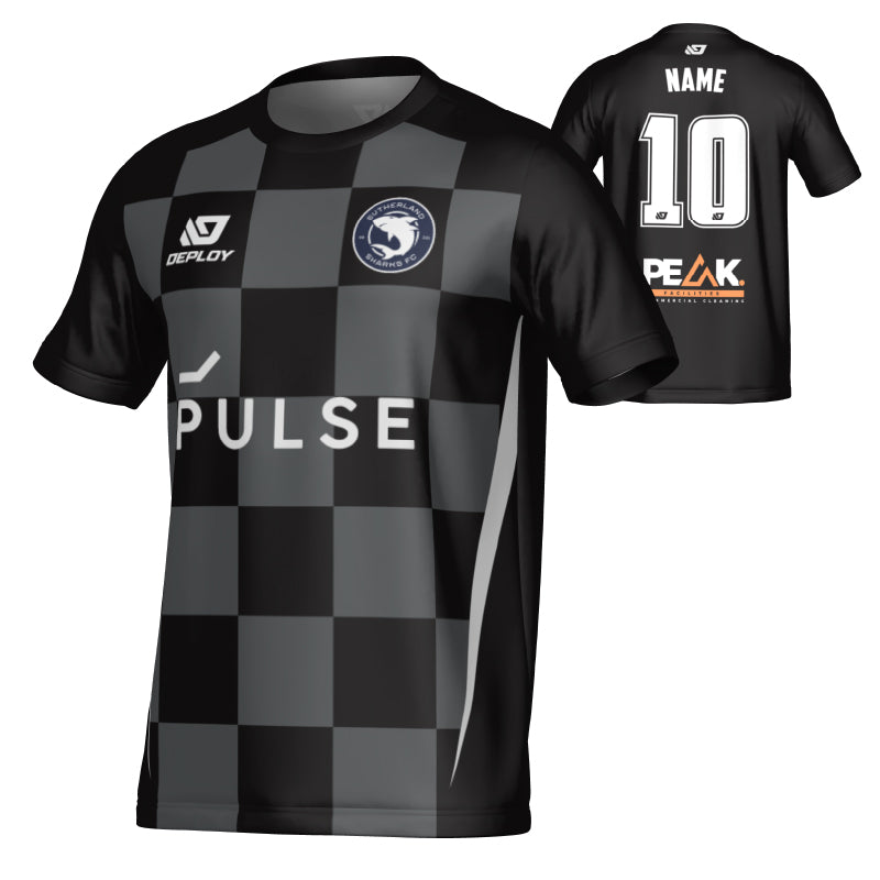 SUTHERLAND SHARKS SUMMER - CHECKERS - BLACK