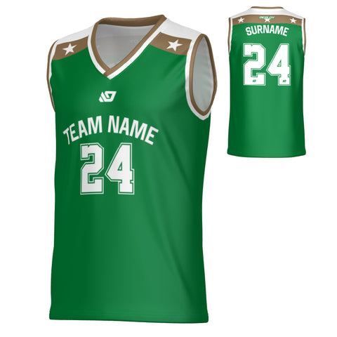 Core Basketball Jersey - Pine Green & Gold