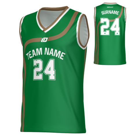 Halo Basketball Jersey - Pine Green & Gold