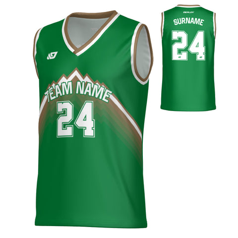 Horizon Basketball Jersey - Pine Green & Gold