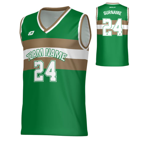 Legacy Basketball Jersey - Pine Green & Gold