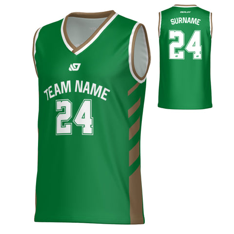 Sprint Basketball Jersey - Pine Green & Gold
