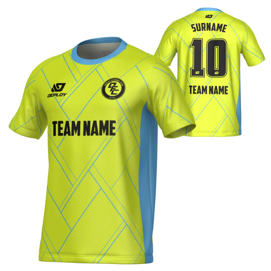 Plaid Jersey - Neon Yellow