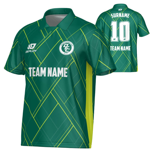 Plaid Collared Jersey - Green