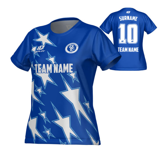 Stars Womens Jersey - Royal Blue & Sky Blue