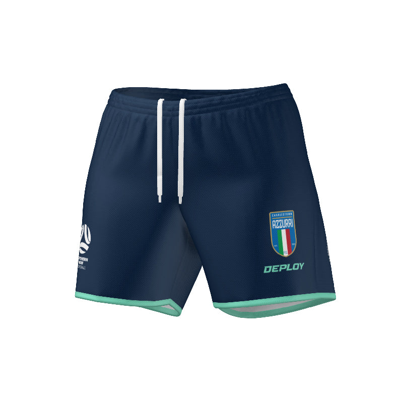 Charlestown Azzurri FC - 2025 Training/Away Shorts - Womens Cut - Girls JDL - Deploy Football - Australia's Best Footballs & Soccer Balls
